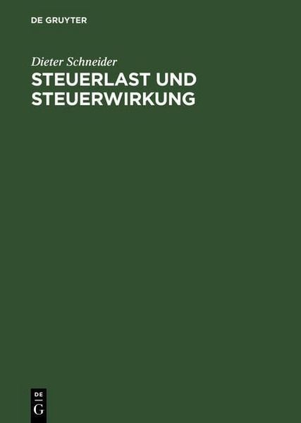 Produktbild: Steuerlast und Steuerwirkung