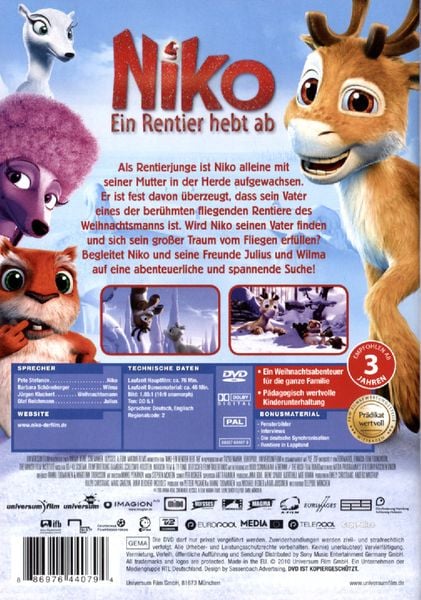 Niko - Ein Rentier hebt ab von Michael Hegner - DVD | Thalia