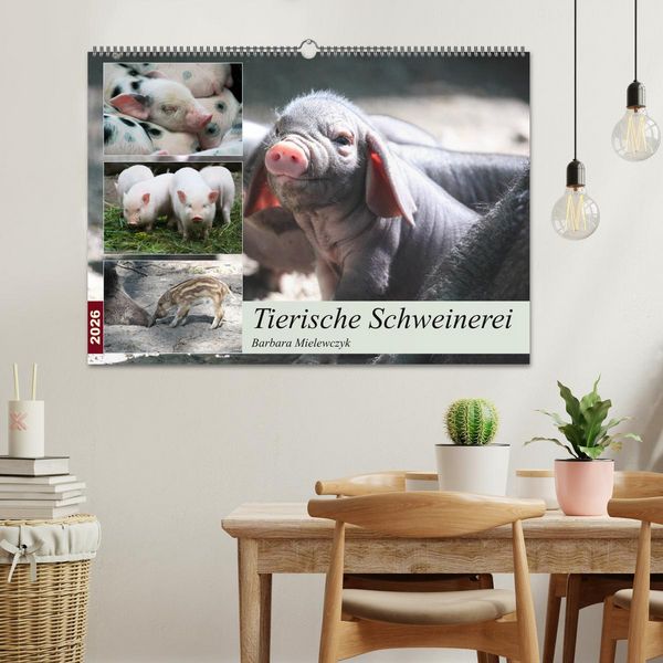 Produktbild: Tierische Schweinerei (Wandkalender 2026 DIN A2 quer), CALVENDO Monatskalender