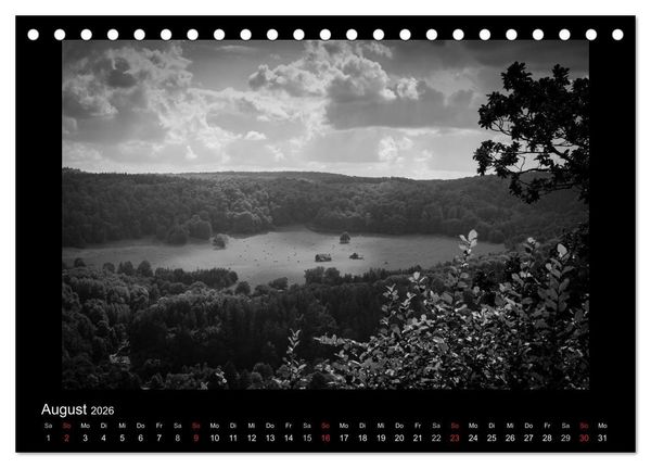 Produktbild: Harz-Bilder in monochrome (Tischkalender 2026 DIN A5 quer), CALVENDO Monatskalender