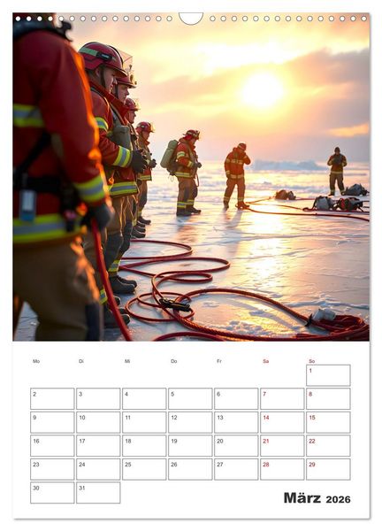 Produktbild: Heldentum im Einsatz - Ein Jahr mit den Lebensrettern (Wandkalender 2026 DIN A3 hoch), CALVENDO Monatskalender