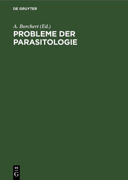 Produktbild: Probleme der Parasitologie
