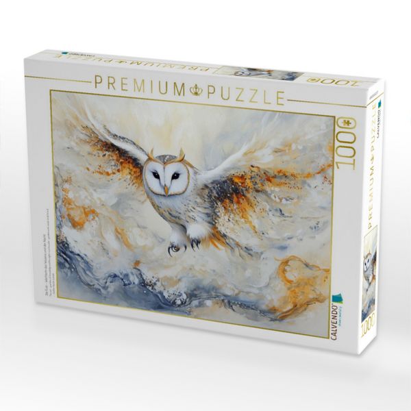 Produktbild: CALVENDO Puzzle Die Eule - W&auml;chterin des Wissens und der Nacht | 1000 Teile Lege-Gr&ouml;&szlig;e 64x48cm Foto-Puzzle f&uuml;r gl&uuml;ckliche Stunden