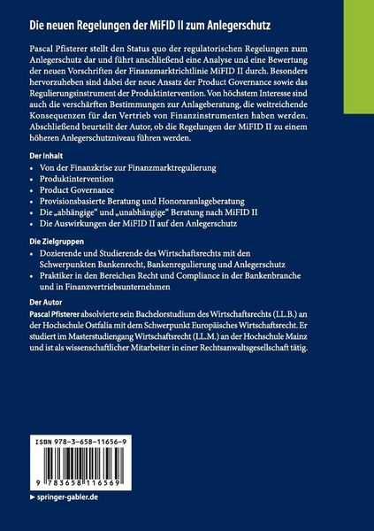 Produktbild: Die neuen Regelungen der MiFID II zum Anlegerschutz