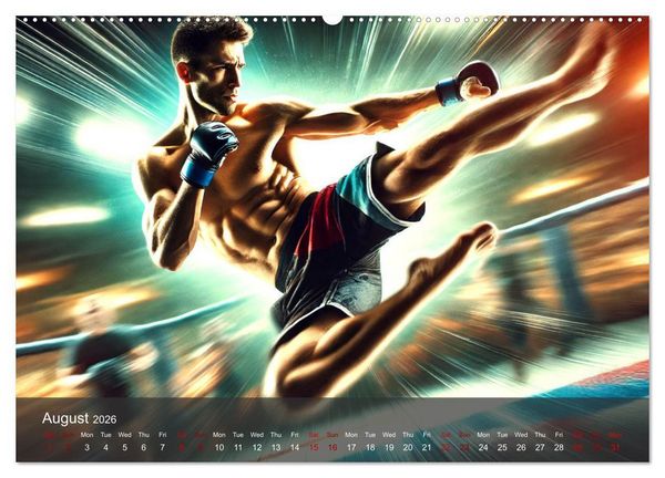 Produktbild: MMA UK - The ultimate fight (High Quality Premium Wall Calendar 2026 DIN A2 landscape),CALVENDO 12 Month Wall Calendar