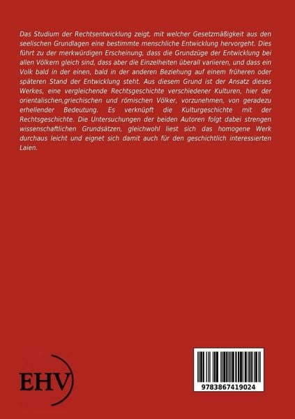 Produktbild: Orientalisches Recht und das Recht der Griechen und R&ouml;mer