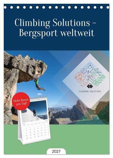 Produktbild: Tischplaner 2027 - Climbing Solutions - Bergsport weltweit (A5 Tischkalender zum Aufstellen) CALVENDO