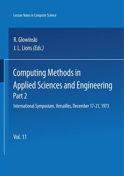 Produktbild: Computing Methods in Applied Sciences and Engineering