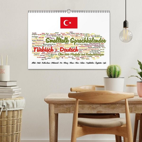 Produktbild: Smalltalk Sprachkalender T&uuml;rkisch-Deutsch (Wandkalender 2026 DIN A3 quer), CALVENDO Monatskalender