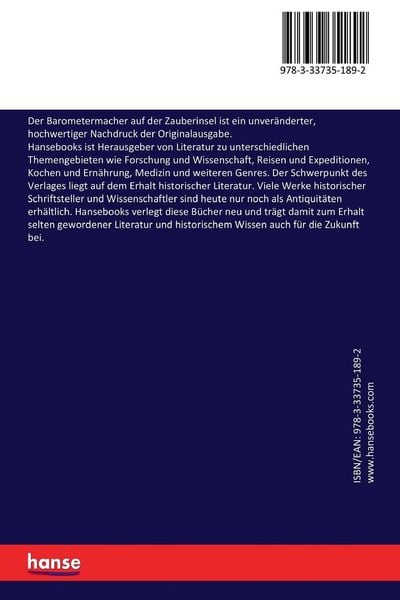 Produktbild: Der Barometermacher auf der Zauberinsel