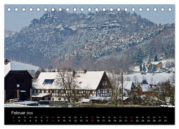Produktbild: Die s&auml;chsische Schweiz 2026 (Tischkalender 2026 DIN A5 quer), CALVENDO Monatskalender
