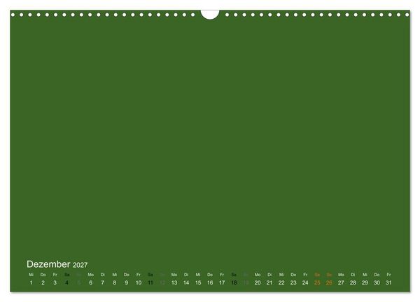 Produktbild: Bastelkalender - dunkel Gr&uuml;n (Wandkalender 2027 DIN A3 quer), CALVENDO Monatskalender