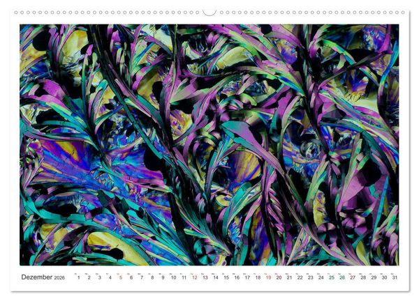 Produktbild: Fantastische Welten Mikrokristalle (hochwertiger Premium Wandkalender 2026 DIN A2 quer), Kunstdruck in Hochglanz