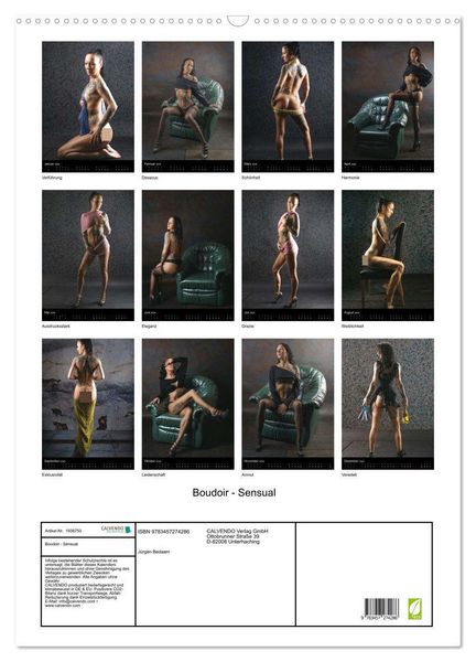 Produktbild: Boudoir - Sensual (Wandkalender 2026 DIN A2 hoch), CALVENDO Monatskalender