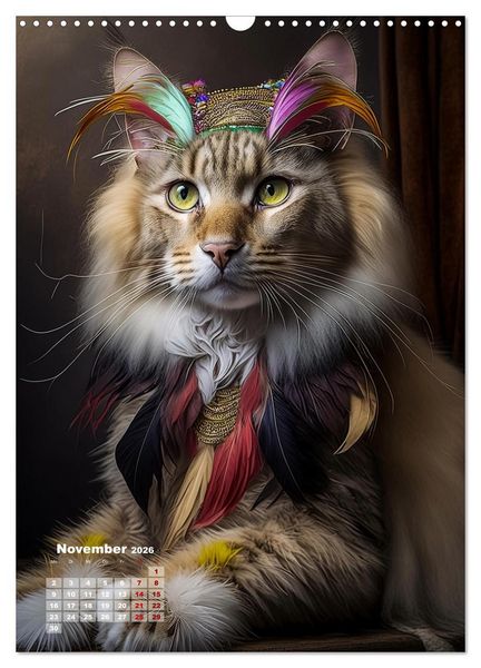 Produktbild: Inka Katzen - Katzen sind die wahren Herrscher (Wandkalender 2026 DIN A3 hoch), CALVENDO Monatskalender