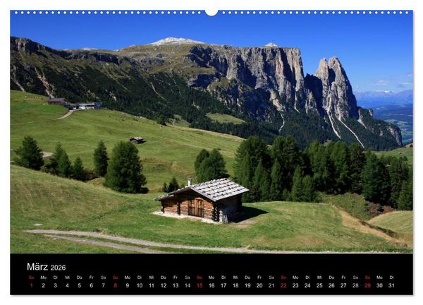 Produktbild: Alpe di Siusi - Seiser Alm (Wandkalender 2026 DIN A2 quer), CALVENDO Monatskalender