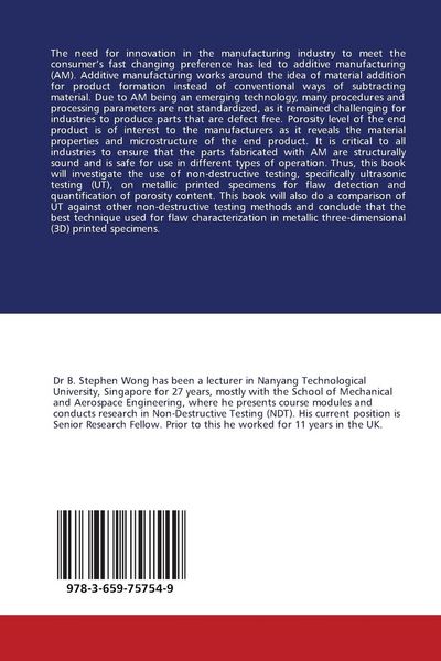 Produktbild: Non-Destructive Testing of Metallic 3D Printed Specimens