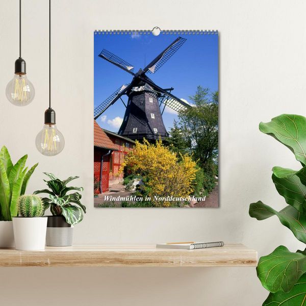 Produktbild: Windm&uuml;hlen in Norddeutschland (Wandkalender 2026 DIN A3 hoch), CALVENDO Monatskalender