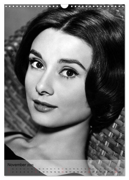 Produktbild: Hollywood-Diva - Audrey Hepburn (Wandkalender 2026 DIN A3 hoch), CALVENDO Monatskalender