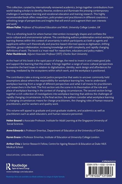 Produktbild: Workplace Learning for Changing Social and Economic Circumstances