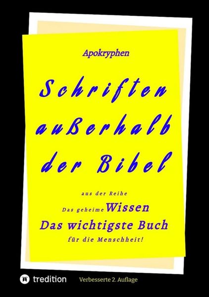 Produktbild: 2.Aufl. Apokryphen - Schriften au&szlig;erhalb der Bibel.
