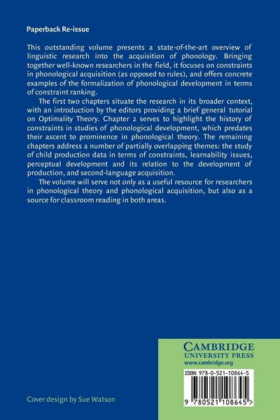 Produktbild: Constraints in Phonological Acquisition