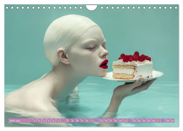 Produktbild: Albino Frauen - Kunstvolle Werke (Wandkalender 2026 DIN A4 quer), CALVENDO Monatskalender