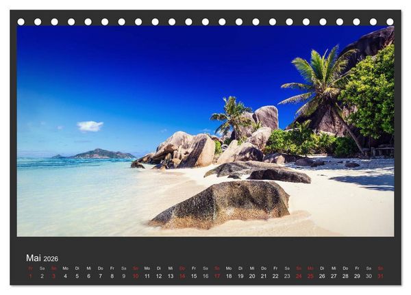 Produktbild: Seychellen Traumstr&auml;nde im Paradies (Tischkalender 2026 DIN A5 quer), CALVENDO Monatskalender