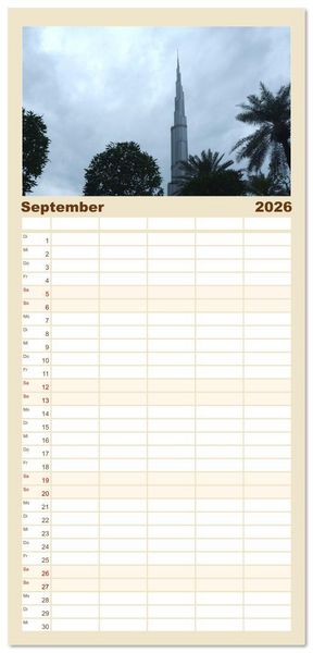 Produktbild: Familienplaner 2026 - Dubai, die Stadt der Superlative. mit 5 Spalten (Wandkalender, 21 x 45 cm) CALVENDO
