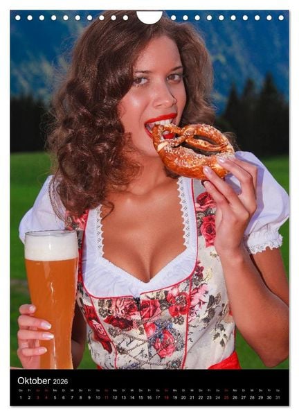 Produktbild: Bayerischer Dirndlkalender (Wandkalender 2026 DIN A4 hoch), CALVENDO Monatskalender
