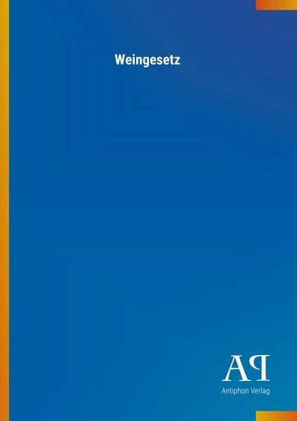 Produktbild: Weingesetz