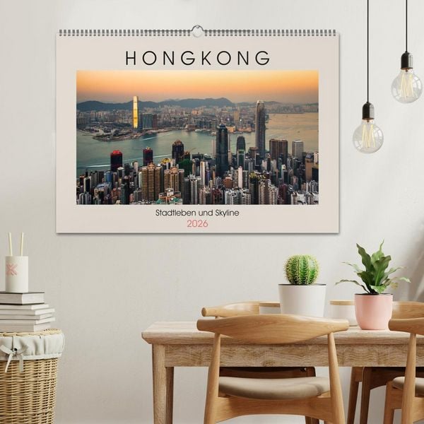 Produktbild: HONGKONG Skyline und Stadtleben (Wandkalender 2026 DIN A2 quer), CALVENDO Monatskalender