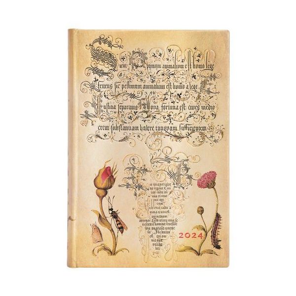 Produktbild: Paperblanks 2024 Flemish Rose Mira Botanica 12-Month Mini Da