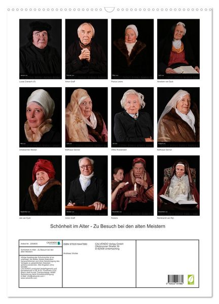 Produktbild: Sch&ouml;nheit im Alter - Zu Besuch bei den alten Meistern (Wandkalender 2026 DIN A2 hoch), CALVENDO Monatskalender