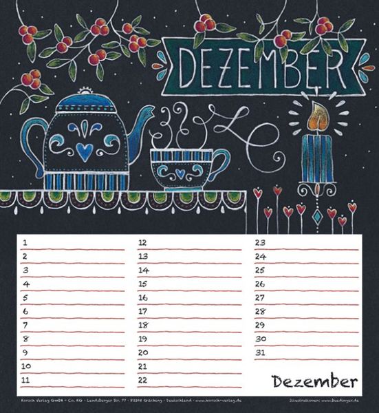 Produktbild: Geburtstagskalender Chalk Love