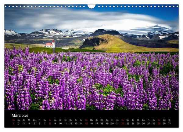 Produktbild: Island - Insel aus Feuer und Eis (Wandkalender 2026 DIN A3 quer), CALVENDO Monatskalender