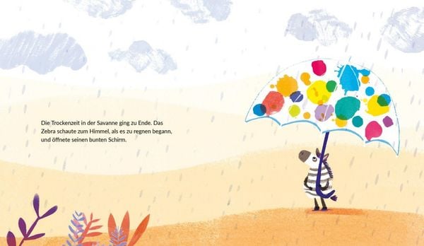 Produktbild: Das Zebra mit dem Regenschirm. Bilderbuch