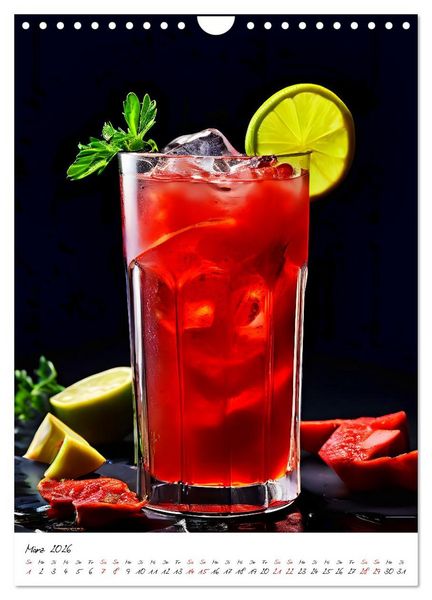 Produktbild: Mixology Meisterwerke (Wandkalender 2026 DIN A4 hoch), CALVENDO Monatskalender