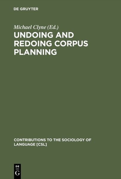 Produktbild: Undoing and Redoing Corpus Planning
