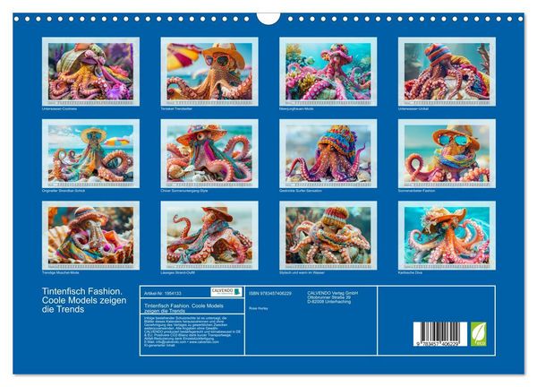 Produktbild: Tintenfisch Fashion. Coole Models zeigen die Trends (Wandkalender 2026 DIN A3 quer), CALVENDO Monatskalender