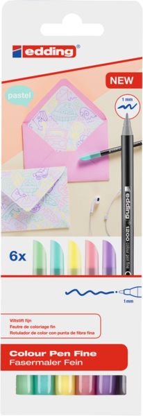 Produktbild: edding Fasermaler Fein 1200 Colour Pen 6er Set