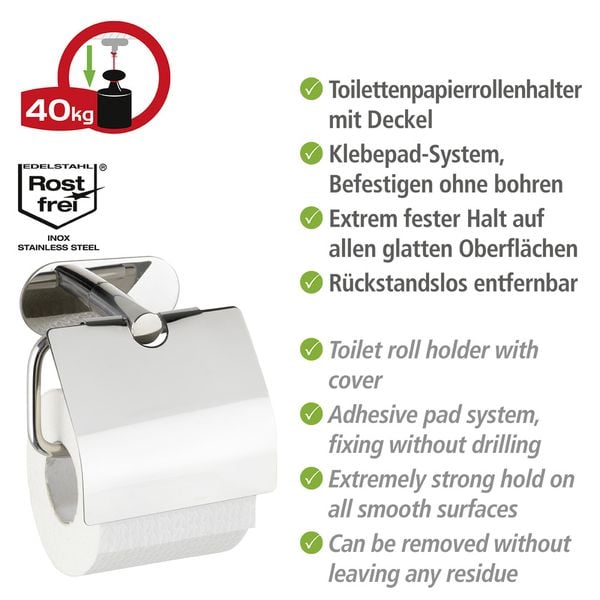 Turbo-Loc® Edelstahl Toilettenpapierhalter Orea Shine, mit Deckel online  bestellen