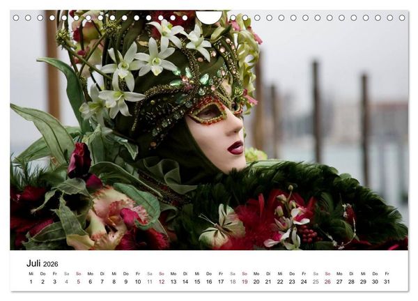 Produktbild: Carnevale di Venezia 2026 (Wandkalender 2026 DIN A4 quer), CALVENDO Monatskalender