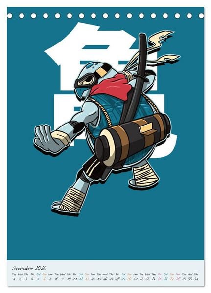Produktbild: Dangerous Animal Samurai (Desk Calendar 2026 DIN A5 portrait), CALVENDO 12 Month DeskCalendar
