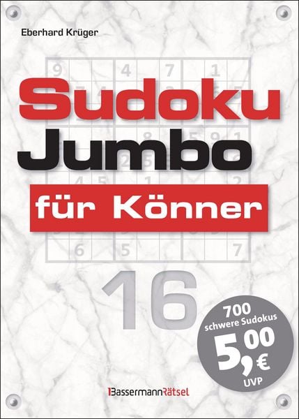Sudokujumbo für Könner 16, Taschenbuch von Eberhard Krüger, Bassermann, 9783809453215