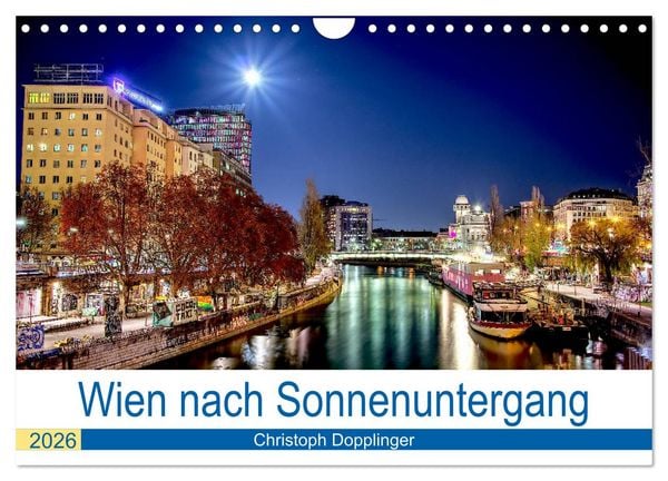 Produktbild: Wien nach Sonnenuntergang (Wandkalender 2026 DIN A4 quer), CALVENDO Monatskalender