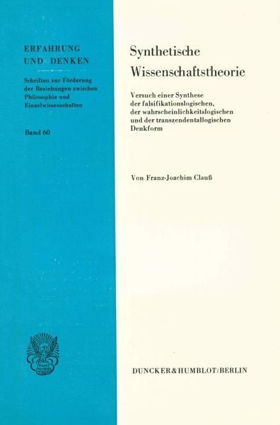 Produktbild: Synthetische Wissenschaftstheorie.