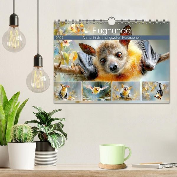 Produktbild: Flughunde. Anmut in stimmungsvollen Naturszenen (Wandkalender 2027 DIN A4 quer), CALVENDO Monatskalender