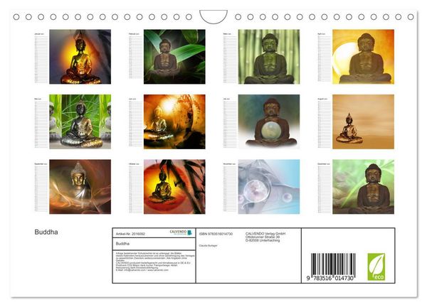 Produktbild: Buddha (Wandkalender 2026 DIN A4 quer), CALVENDO Monatskalender