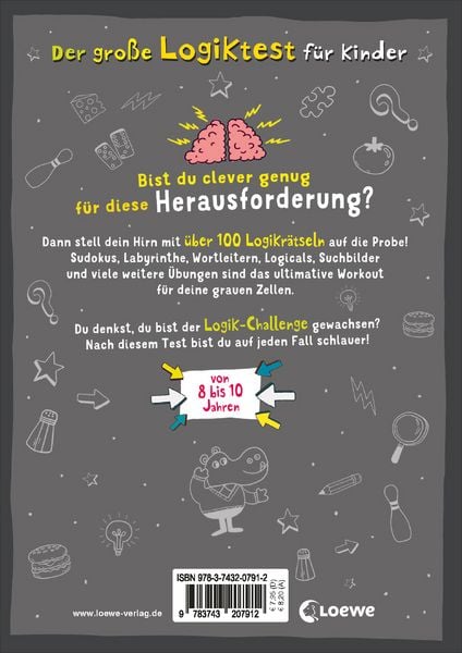 Produktbild: Der gro&szlig;e Logiktest f&uuml;r Kinder - Stell dein Hirn auf die Probe!